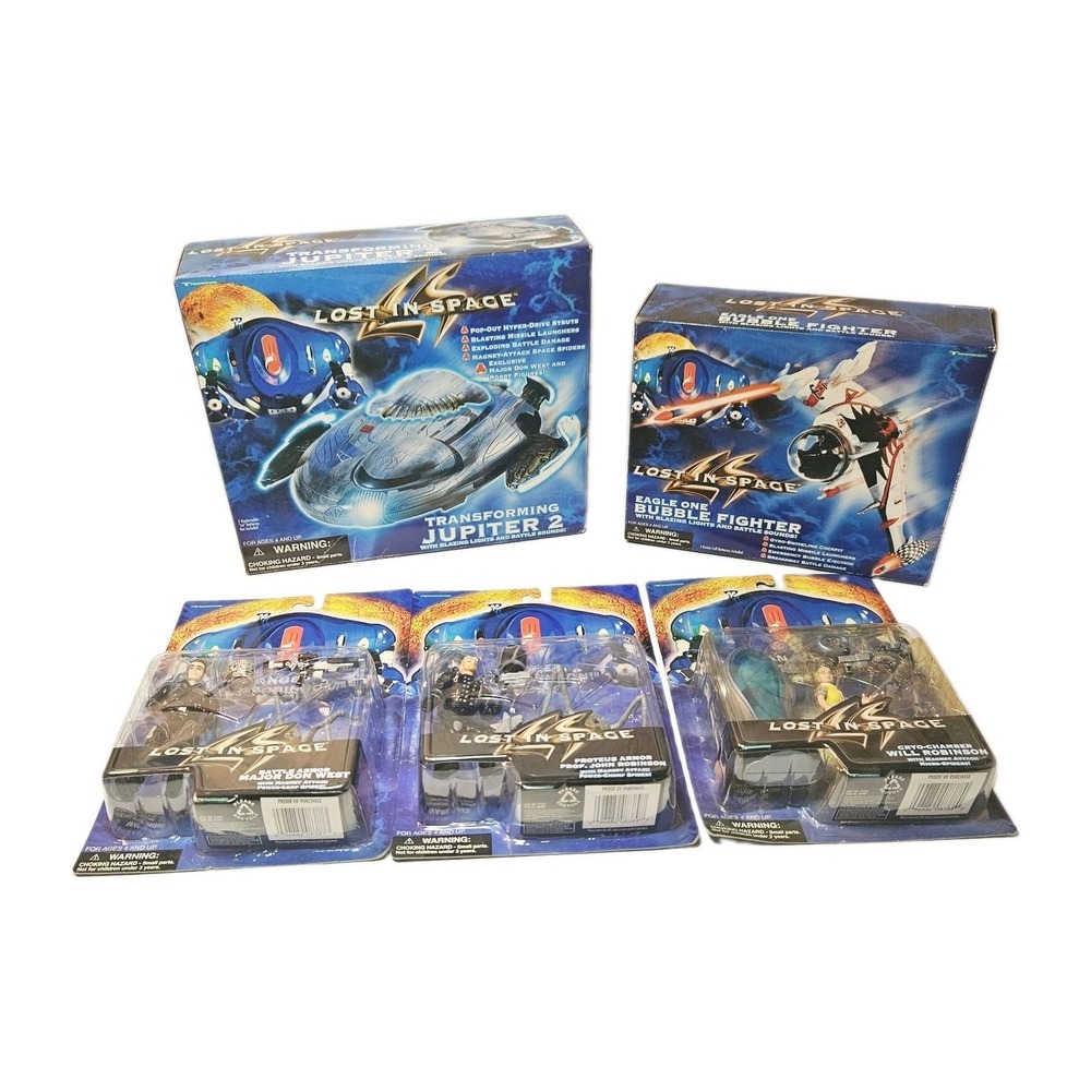 Lost In Space Movie Deluxe Jupiter 2 Trendmasters, Bubble Fighter And Figures
